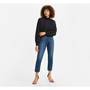 Levi's Premium Wedgie‎ Straight Fit Salsa Charleston Outlasted Dark Wash 23X28